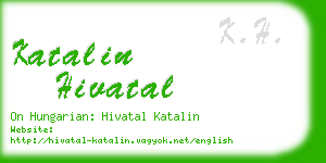 katalin hivatal business card